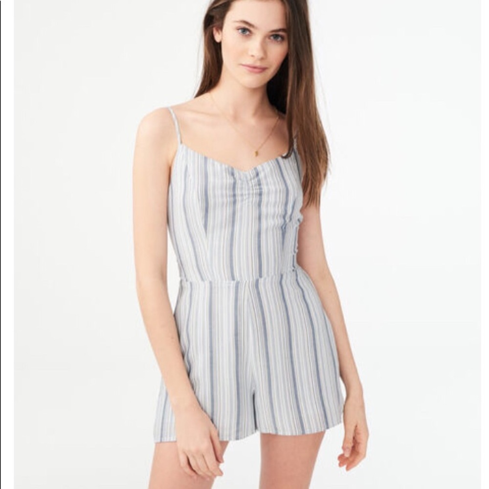 Aeropostale Striped Tie Back Romper.